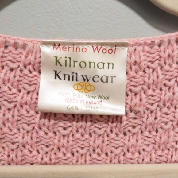 Kilronan Knitwear 100% Wool Irish Knit Cardigan Sweater - Picture 5 of 7